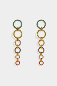 Sagitta Colored Crystal Link Earring