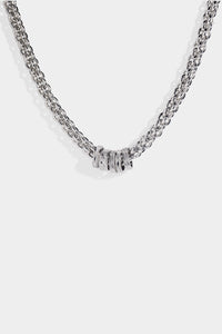Venatici Diamond Cut Ring Cluster Necklace