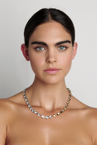 Electra Tri-Toned Metallic Crystal Necklace