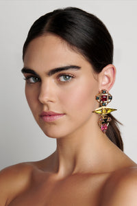 Livia Sculptural Colored Stone Earring
