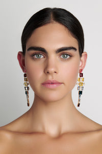 Paradis Stacked Colored Stone Earring