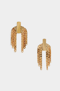 Amata Arched Chain & Bar Earring