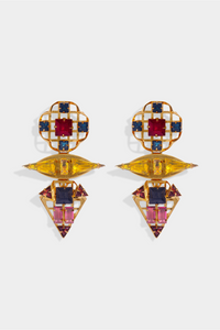 Livia Sculptural Colored Stone Earring